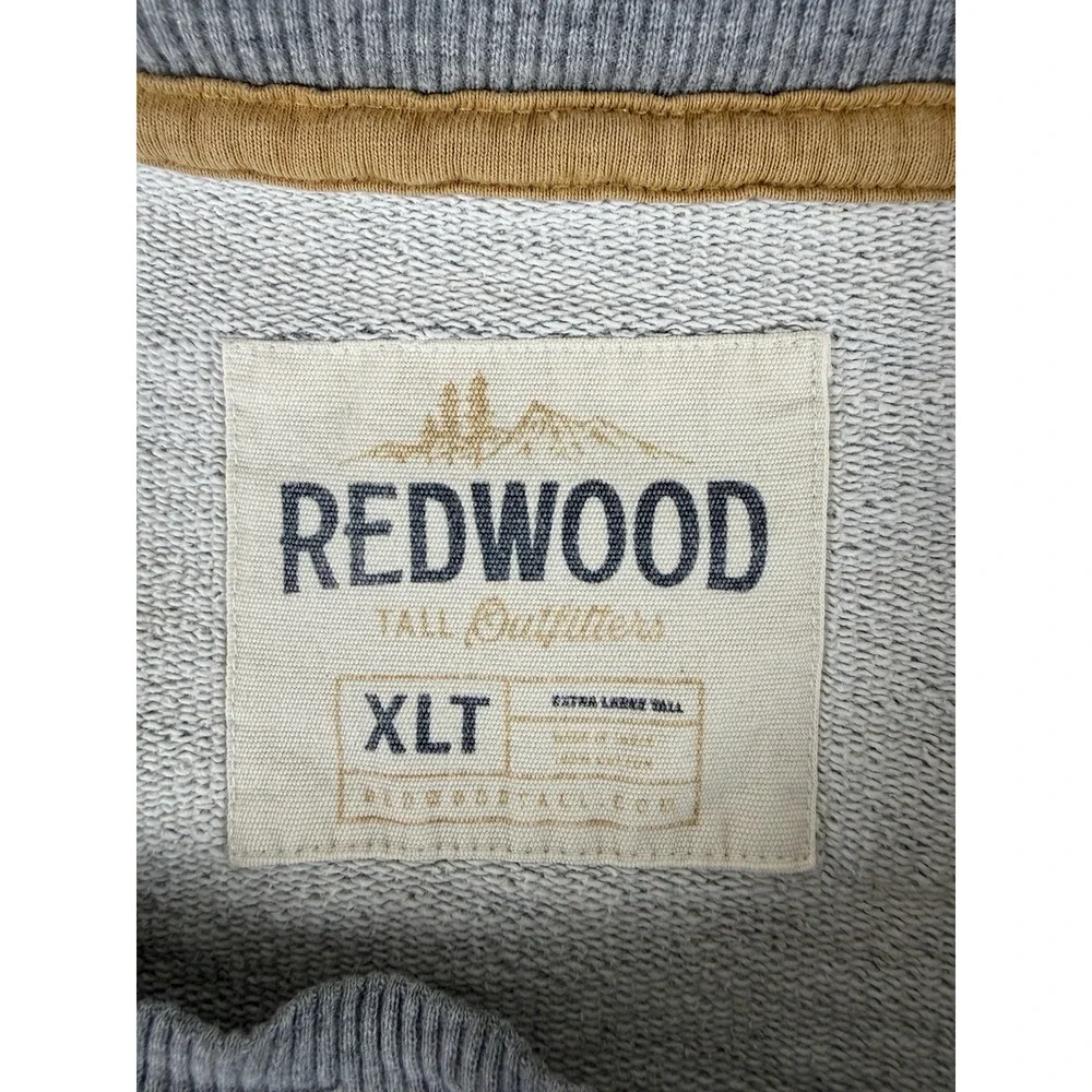 Redwood Tall Outfitters Crewneck Sweater Mens XLT‎ Extra Large Tall Cotton Gray
